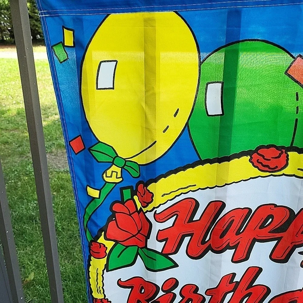 Happy Birthday Yard Garden ‎ Flag Balloons Cake 42